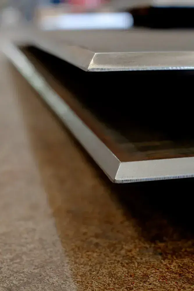 Edge prepping corners stacked