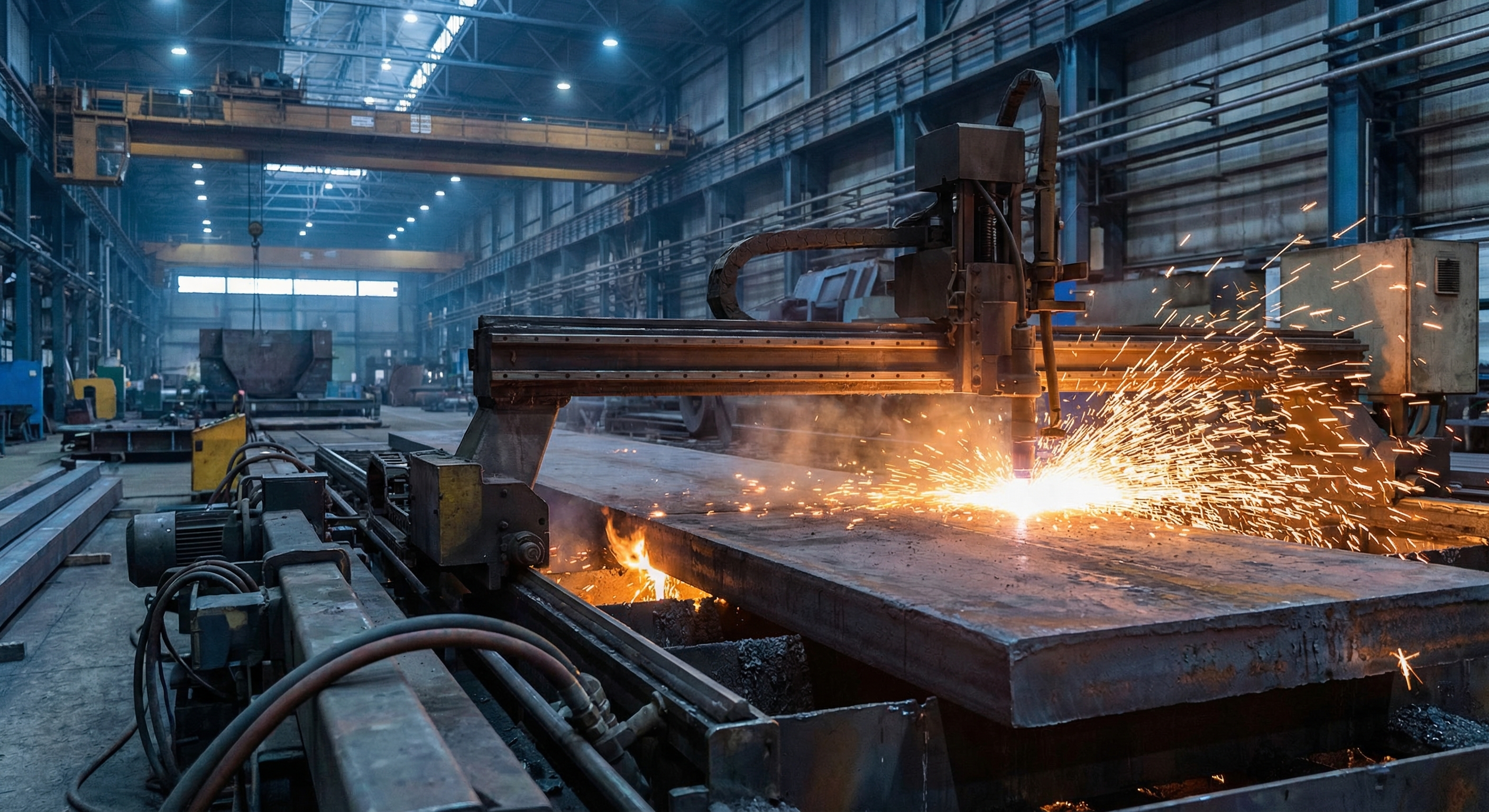 Armour plate cutting at P.P. Group